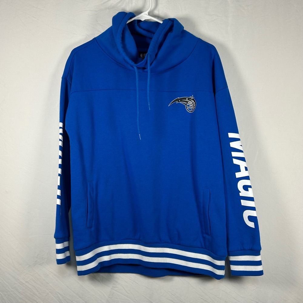 Ultra Game NBA Orlando Magic Hoodie Womens Medium Blue Cowl Neck Pullover